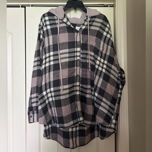 Am. Eagle Flannel w Sherpa Lined Hood